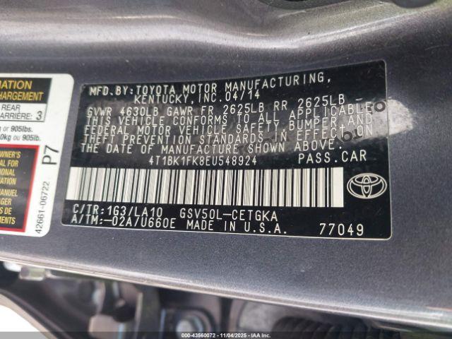 Toyota Camry Xle V6 Image 6