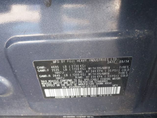 Subaru Outback 2.5i Limited Image 12