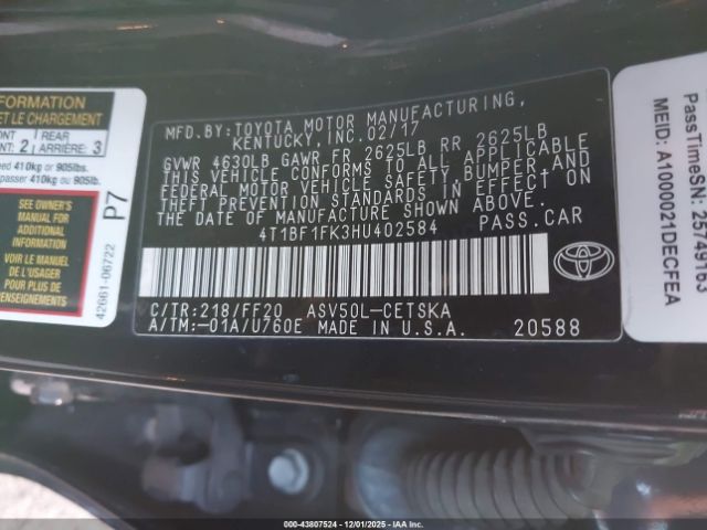 Toyota Camry Se Image 7