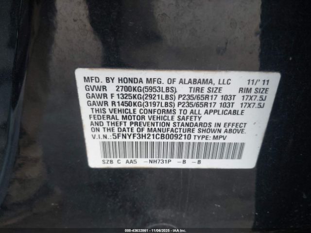 Honda Pilot Lx Image 8